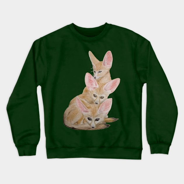 fennec fox Crewneck Sweatshirt by An.D.L.